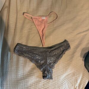 New Peach and Gray Lace Panty Sets